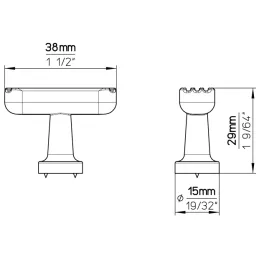 Pomello MAXIM / Ottone spazzolato