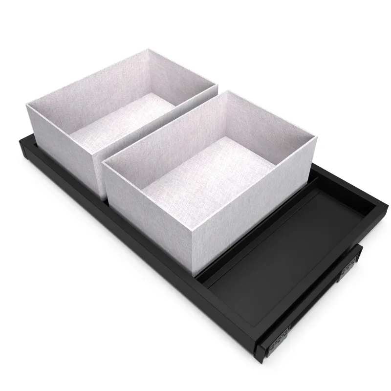 Ripiano estraibile con ammortizzatore NEXUS ELEGANTE 760 - 794 mm / Nero opaco