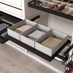Ripiano estraibile con ammortizzatore NEXUS ELEGANTE 760 - 794 mm / Nero opaco