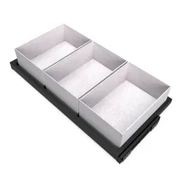 Ripiano estraibile con chiusura ammortizzata NEXUS ELEGANTE 860–894 mm / Nero opaco