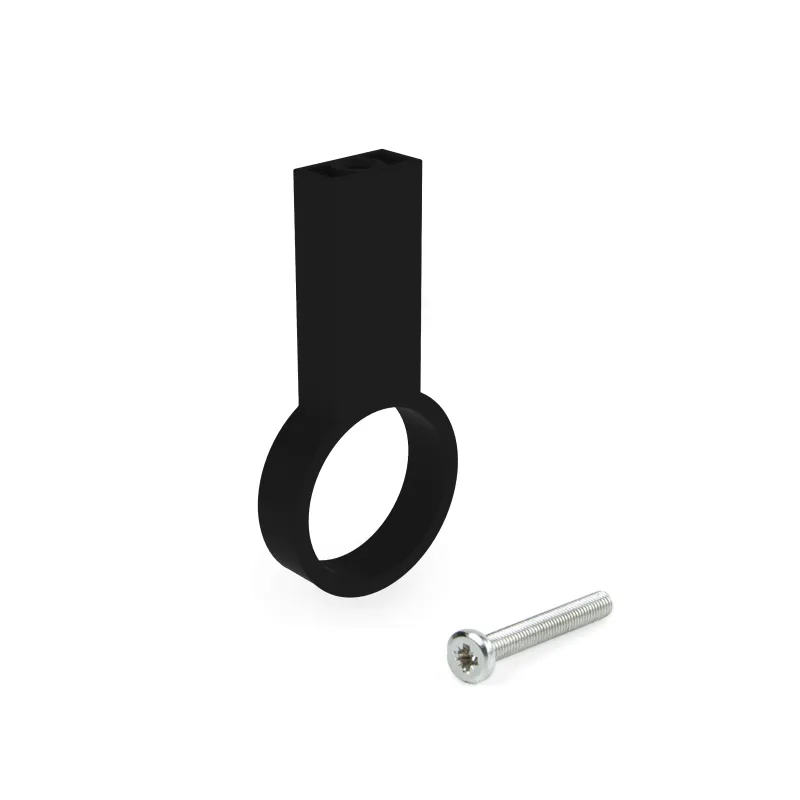 Supporto centrale per barra appendiabiti LARGO / Nero opaco