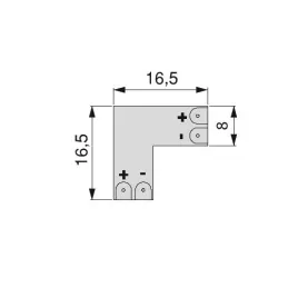 Connettore angolare UNION L per striscia LED LYNX
