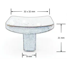 Pomello PERLA / Acciaio effetto patinato lucido