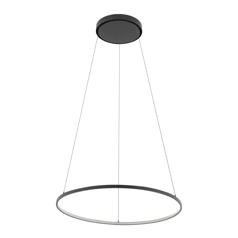Plafoniera LED CIRCOLO M UNO 600 mm / Nero opaco