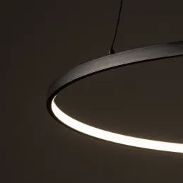 Plafoniera LED CIRCOLO M UNO 600 mm / Nero opaco