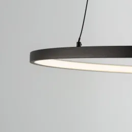 Plafoniera LED CIRCOLO M UNO 600 mm / Nero opaco