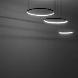 Plafoniera LED CIRCOLO TRIO 1250 mm / Nero opaco