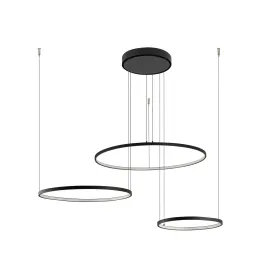 Plafoniera LED CIRCOLO TRIO 1250 mm / Nero opaco