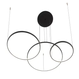 Plafoniera LED CIRCOLO TRIO 1250 mm / Nero opaco