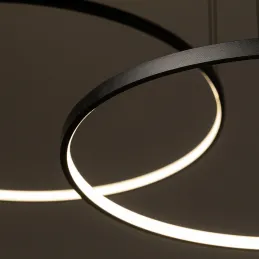 Plafoniera LED CIRCOLO TRIO 1250 mm / Nero opaco