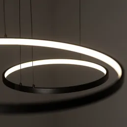 Plafoniera LED CIRCOLO TRIO 1250 mm / Nero opaco