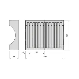 Organizer per cassetto per piatti DISH / Antracite
