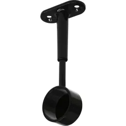 Terminale per tubo appendiabiti rotondo – chiuso / Nero opaco