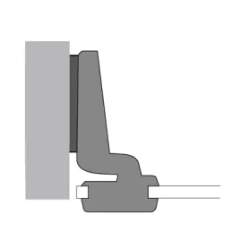 Cerniera a inserimento su vetro INTERMAT 9904 - 95°