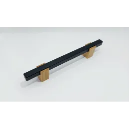 Maniglia in legno LEO / Nero - faggio naturale
