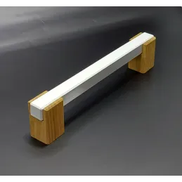 Maniglia in legno LEO II / Bianco - rovere naturale