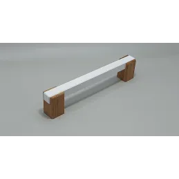 Maniglia in legno LEO II / Bianco - rovere naturale