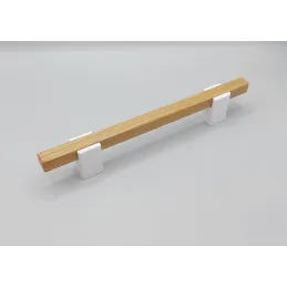 Maniglia in legno LEO / Bianco - faggio naturale
