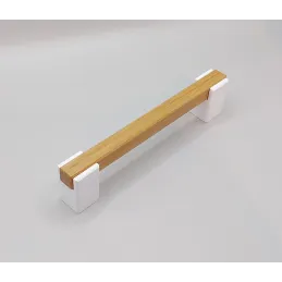Maniglia in legno LEO II / Bianco - faggio naturale