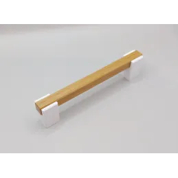 Maniglia in legno LEO II / Bianco - faggio naturale