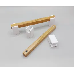 Maniglia in legno LEO II / Bianco - faggio naturale