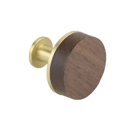 Pomello in legno SOHO / Noce verniciato - oro