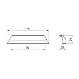 Maniglia in legno OLA / Rovere verniciato
