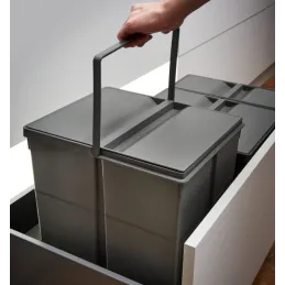 Pattumiera estraibile SISTEMA 9XL 600 mm / Grigio