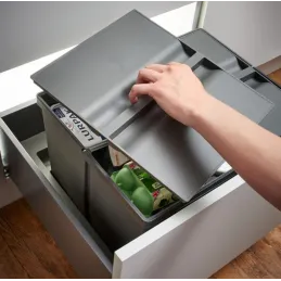 Cestino per rifiuti da cassetto SISTEMA 9XL 1000 mm / Grigio