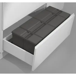 Cestino per rifiuti da cassetto SISTEMA 9XL 1000 mm / Grigio