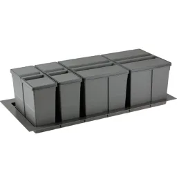 Cestino per rifiuti da cassetto SISTEMA 9XL 1000 mm / Grigio