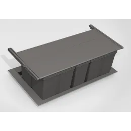 Coperchio integrato per bidoni della spazzatura SISTEMA 9XL / Grigio
