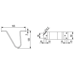 Piedino per mobili NN25 / Nero opaco