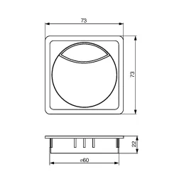 Passacavi QUADRO PVC / Faggio