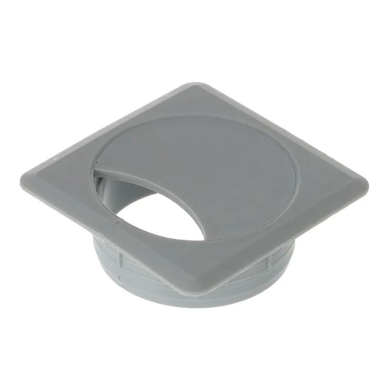 Passacavi QUADRO PVC / Grigio chiaro