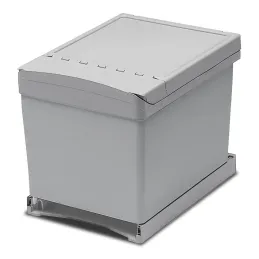 Pattumiera estraibile LINEA 450 mm - 2x16 L / Grigia