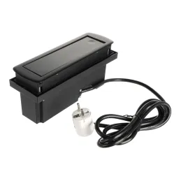 Presa elettrica a scomparsa CIZO 2x230 + 2xUSB - FRENCH / Nera