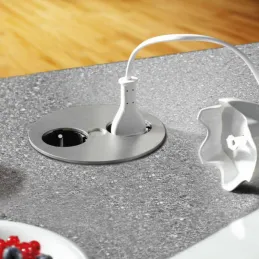 Presa elettrica Twist 2x 230V SCHUKO / Acciaio inox