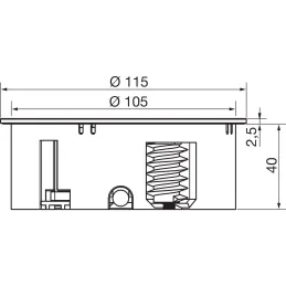 Presa elettrica Twist 2x 230V SCHUKO / Nero opaco