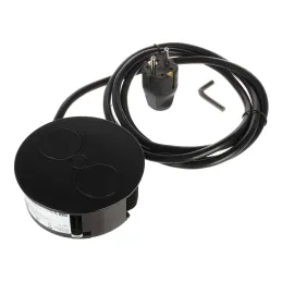 Presa elettrica Twist 2x 230V SCHUKO / Nero opaco