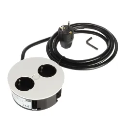 Presa elettrica Twist 2x 230V SCHUKO / Bianco opaco