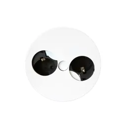 Presa elettrica Twist 2x 230V SCHUKO / Bianco opaco