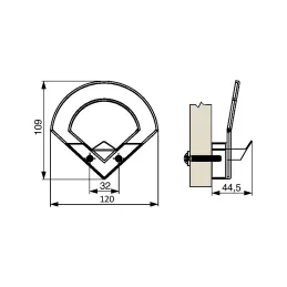Appendiabiti MEA / Cromo lucido