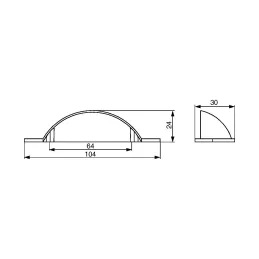 Maniglia SHELL / nichel patinato