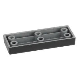 Piedino in plastica 10 mm 80x30 / Nero