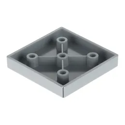 Piedino in plastica 10 mm 60x60 / Cromo lucido