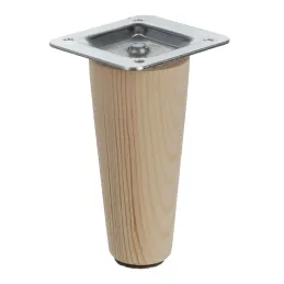 Piedino in legno per mobili LUGO / Pino grezzo – set da 4 pezzi