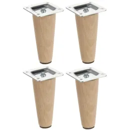 Piedino in legno per mobili LUGO / Rovere grezzo – set da 4 pezzi