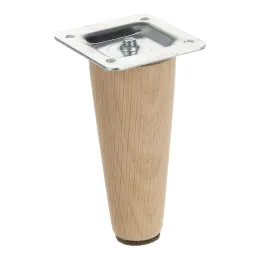 Piedino in legno per mobili LUGO / Rovere grezzo – set da 4 pezzi