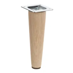 Piedino in legno per mobili LUGO / Rovere grezzo – set da 4 pezzi